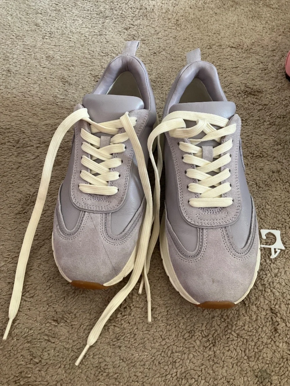 TORY BURCH Woman Sneakers Lilac Size 7 Leather In Purple